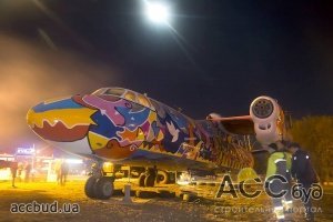 Возле аэропорта "Киев" установили арт-самолет