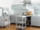 Кухня в стиле hi tech с металлической мебелью