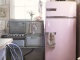 Розовый винтажный холодильник