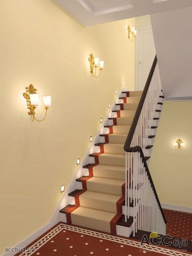 Для освещения лестниц и безопасного передвижения по ним в вечернее время, используют как общее освещение, так и подсветку (Фото: Flickr) (освещение лестниц фото)