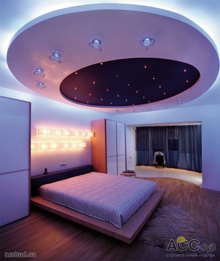 Светодиоды, вмонтированные в натяжной потолок, создадут эффкет звездного неба (Фото: В. Герасимов)