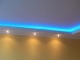 Синяя подсветка гипсокартонового потолка