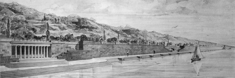 Проекти реконструкції набережної й пагорбів, що були створені в рамках розробки генерального плану Києва, 1935-1944