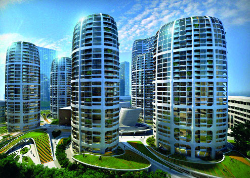 Башни будущего городского центра Братиславы (Фото: Zaha Hadid Architects)