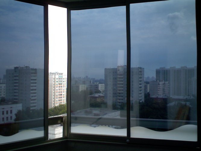 Панорамное окно на балконе