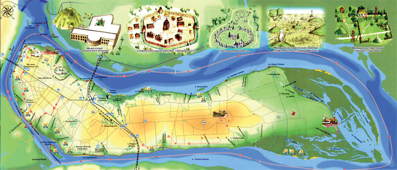 План-схема острова (Фото: Оксана Темная, Национальный заповедник «Хортица»)